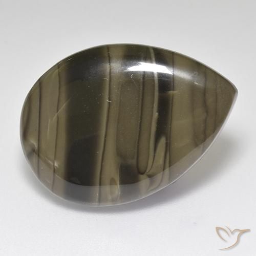 18.22 ct Brown Jasper Stone, Natural Jasper in Pear Cabochon Shape for Sale