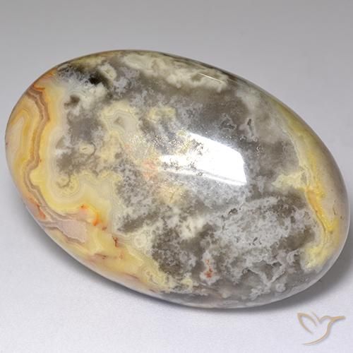 51.53ct Natural Multicolor Jasper, Oval, Opaque