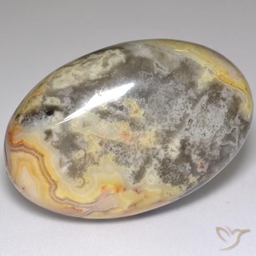 51.53 ct Multicolor Jasper Stone, Natural Jasper in Oval Cabochon Shape for Sale