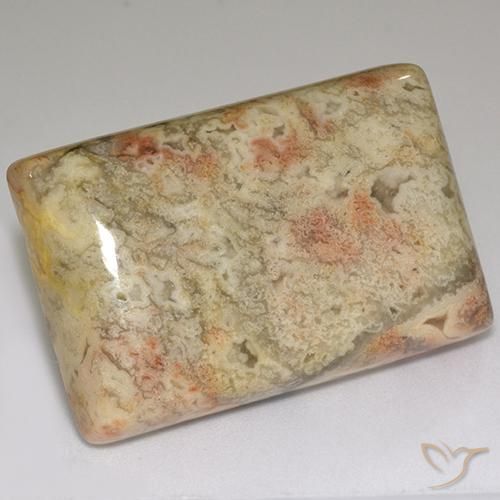67.86 ct Multicolor Jasper Gemstone, Jasper Gem in Baguette Cabochon Shape for Sale.
