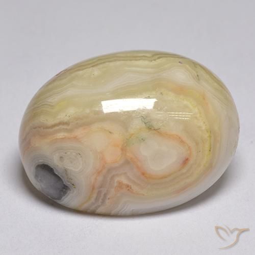19.80 ct Multicolor Jasper Stone, Natural Jasper in Oval Cabochon Shape for Sale