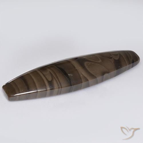 Jasper Gemstone in 40.2 x 12.3 mm Size for Sale, Jasper Stone in Medium Brown Color