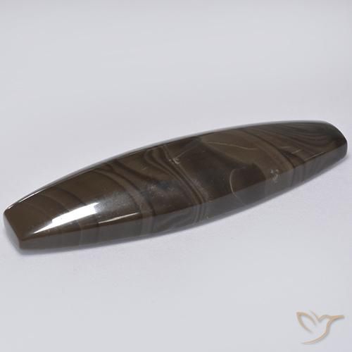 Jasper Gemstone in 40.4 x 12.4 mm Size for Sale, Jasper Stone in Chocolate Brown Color