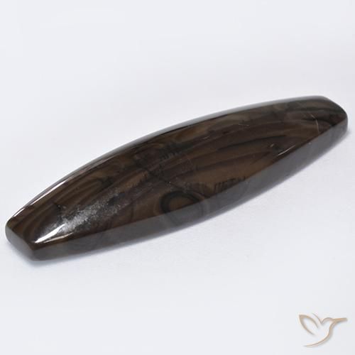 Jasper Gemstone in 40.3 x 12.4 mm Size for Sale, Jasper Stone in Chocolate Brown Color