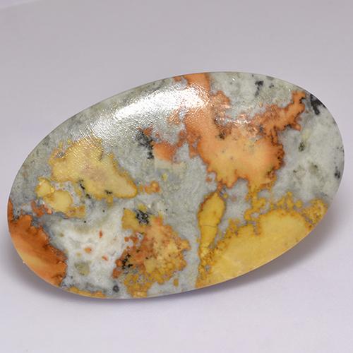 Многоцветный Яшма Камень - 42.4ct Овал Кабошон (ID: 521739)