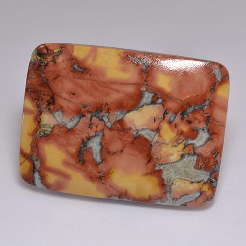 67.84 ct Multicolor Jasper Stone, Natural Jasper in Cushion Cabochon Shape for Sale