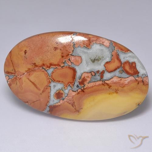 60.01 ct Multicolor Jasper Stone, Natural Jasper in Oval Cabochon Shape for Sale