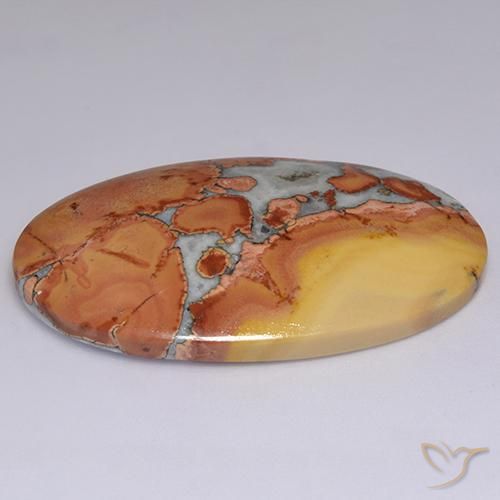 Jasper Gemstone in 44.6 x 27.3 mm Size for Sale, Jasper Stone in Multicolor Color