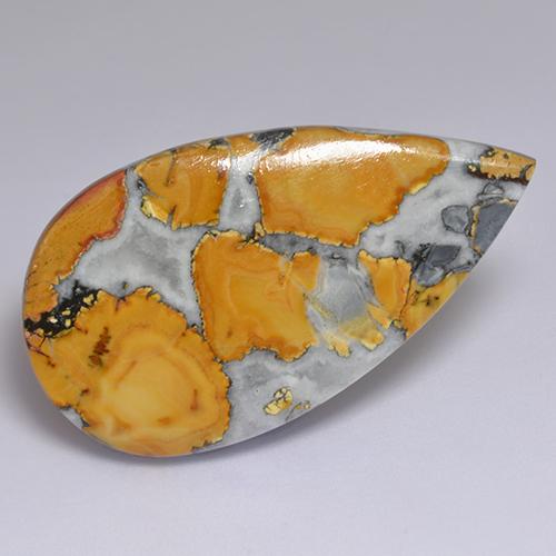 Multicolor Jasper Gem - 42.5ct Pear Cabochon (ID: 521750)