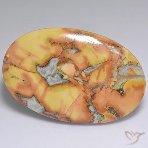 57.58 ct Multicolor Jasper Stone, Natural Jasper in Oval Cabochon Shape for Sale