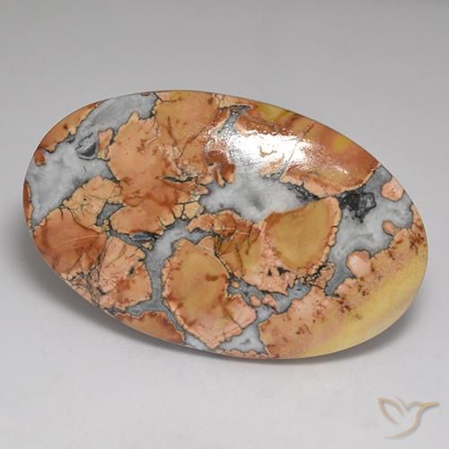 57.90 ct Multicolor Jasper Stone, Natural Jasper in Oval Cabochon Shape for Sale