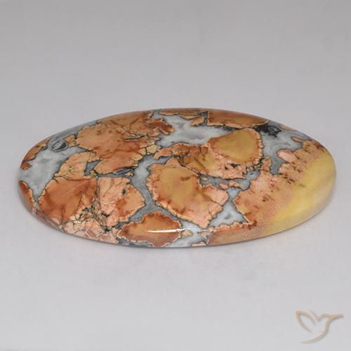 Jasper Gemstone in 44.1 x 27.8 mm Size for Sale, Jasper Stone in Multicolor Color