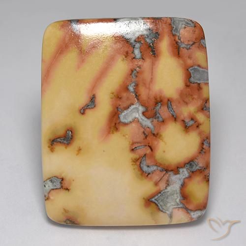 65.37ct Natural Multicolor Jasper, Cushion, Opaque