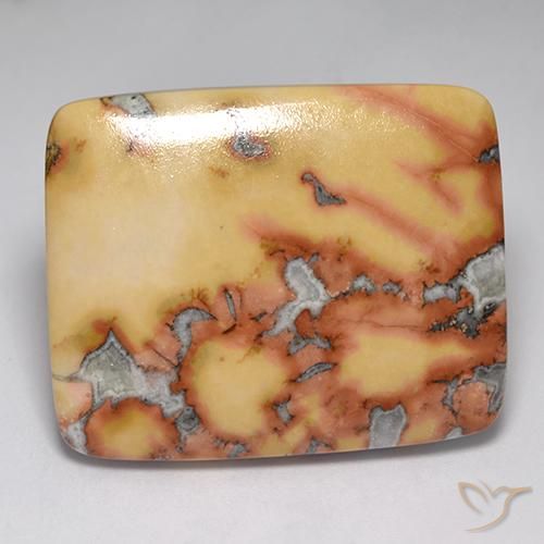 65.37 ct Multicolor Jasper Stone, Natural Jasper in Cushion Cabochon Shape for Sale