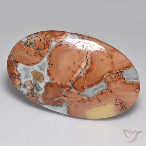 68.68 ct Multicolor Jasper Stone, Natural Jasper in Oval Cabochon Shape for Sale