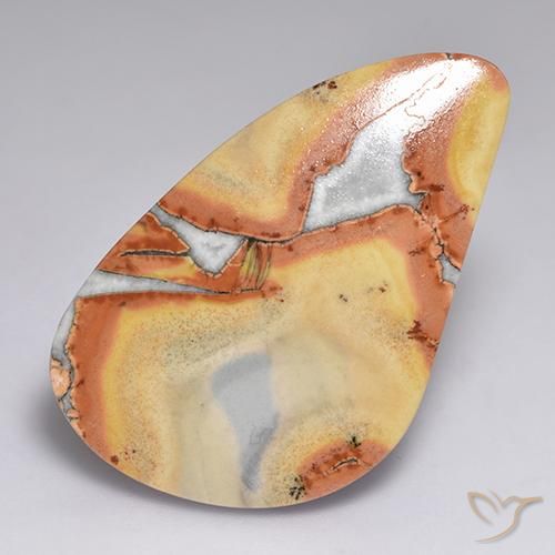 41X34X6 mm SB-6853 Terrific Top Grade Quality 100% Natural Imperial Jasper Pear Shape Cabochon Loose Gemstone For Making Jewelry 53 Ct