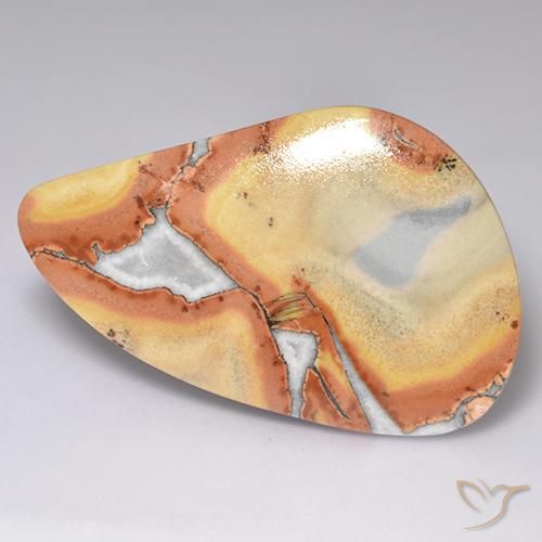 35.36 ct Multicolor Jasper Stone, Natural Jasper in Fancy Cabochon Shape for Sale