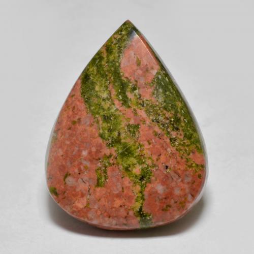 13.09 ct Multicolor Jasper Gemstone, Jasper Gem in Pear Cabochon Shape for Sale.