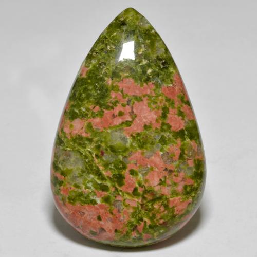 Multicolor Jasper Gem - 37.8ct Pear Cabochon (ID: 581490)