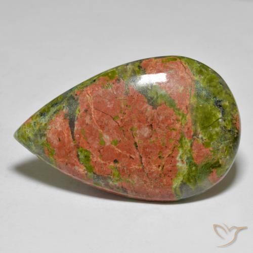 41.42 ct Multicolor Jasper Stone, Natural Jasper in Pear Cabochon Shape for Sale