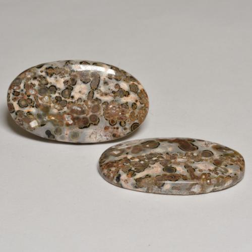24.09 ctw Multicolor Jasper Stones, Natural Jasper in Oval Cabochon Shape for Sale