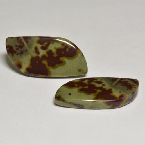 16.50 ctw Multicolor Jasper Gemstones, Jasper Gems in Fancy Cabochon Shape for Sale.