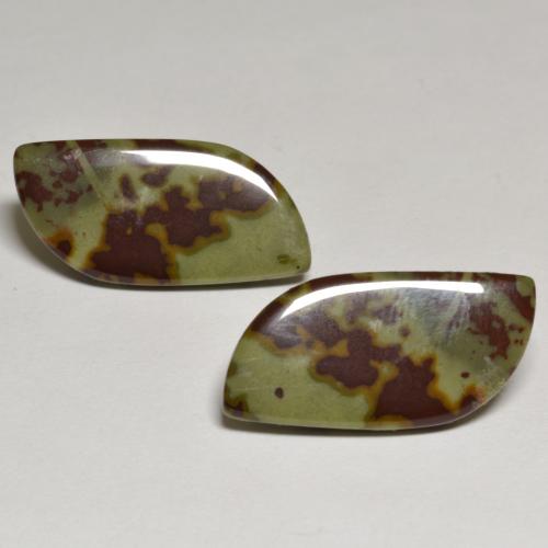 16.50 ctw Multicolor Jasper Stones, Natural Jasper in Fancy Cabochon Shape for Sale