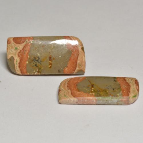 19.13 ctw Multicolor Jasper Stones, Natural Jasper in Fancy Cabochon Shape for Sale