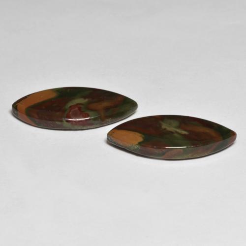 Jasper Gemstones in 22.9 x 11.2 mm Size for Sale, Jasper Stones in Multicolor Color