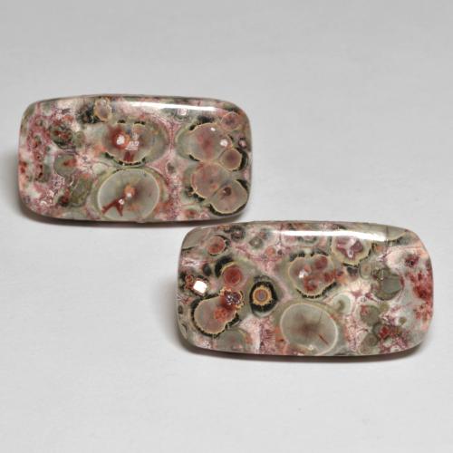 Multicolor Jasper Gem - 10.1ct Cushion Cabochon (ID: 584704)