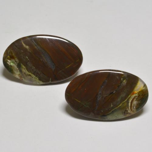 Multicolor Jasper Gem - 7.8ct Oval Cabochon (ID: 584830)