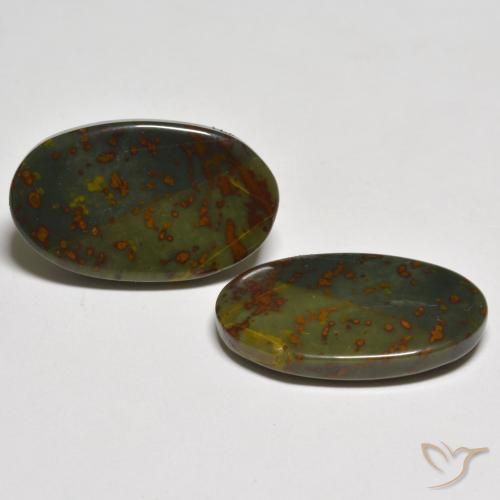 18.15 ctw Multicolor Jasper Stones, Natural Jasper in Oval Cabochon Shape for Sale