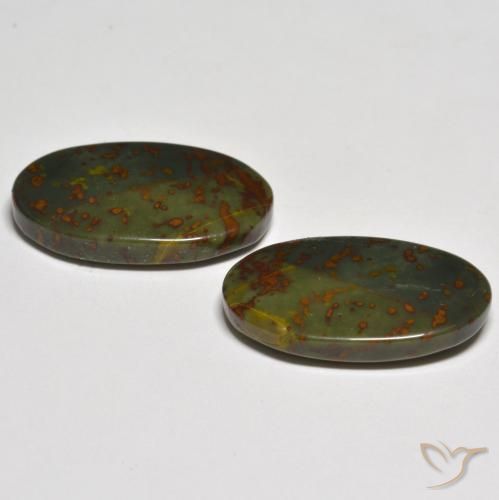 Jasper Gemstones in 20.7 x 12.5 mm Size for Sale, Jasper Stones in Multicolor Color
