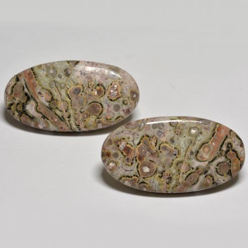 Multicolor Jasper Gem - 12.2ct Oval Cabochon (ID: 584838)