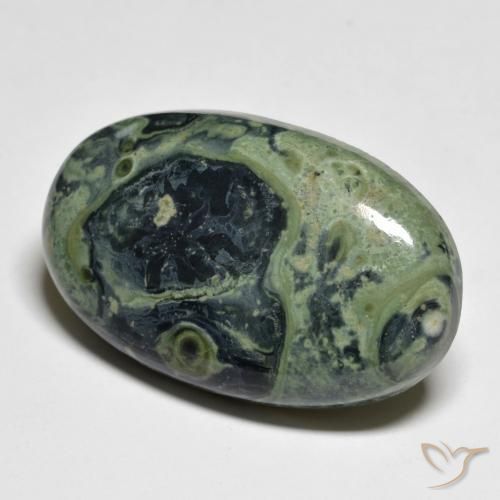 33.58 ct Multicolor Jasper Stone, Natural Jasper in Oval Cabochon Shape for Sale