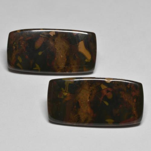 Multicolor Jasper Gem - 10.1ct Cushion Cabochon (ID: 585080)