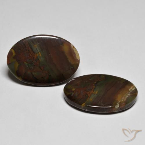 19.29ctw Natural Multicolor Jasper, Oval, Opaque