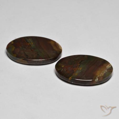 Jasper Gemstones in 20.6 x 14.3 mm Size for Sale, Jasper Stones in Multicolor Color
