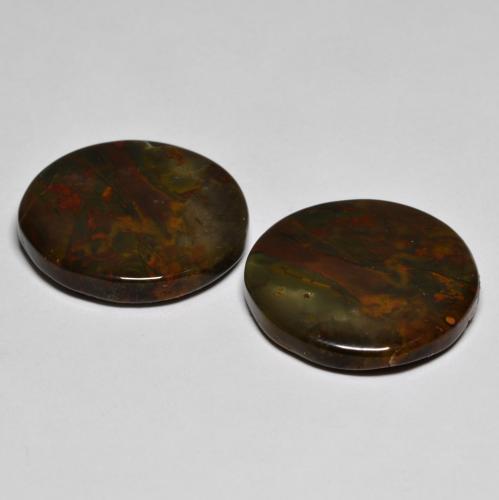Jasper Gemstones in 18 mm (calibrated) Size for Sale, Jasper Stones in Multicolor Color