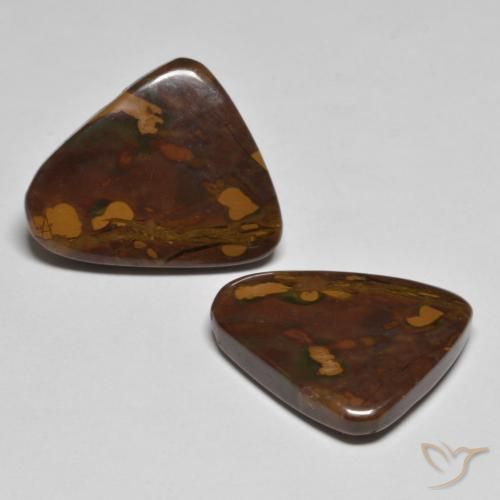 16.64 ctw Multicolor Jasper Stones, Natural Jasper in Fancy Cabochon Shape for Sale