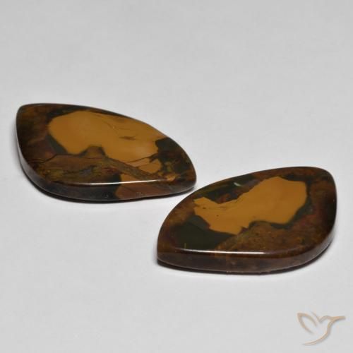 Jasper Gemstones in 25.1 x 14.8 mm Size for Sale, Jasper Stones in Multicolor Color