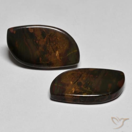 14.51 ctw Multicolor Jasper Stones, Natural Jasper in Fancy Cabochon Shape for Sale
