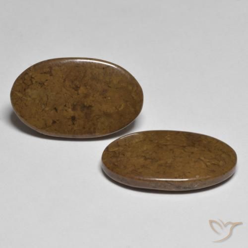 15.07 ctw Multicolor Jasper Stones, Natural Jasper in Oval Cabochon Shape for Sale