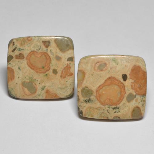 Multicolor Jasper Gem - 11.5ct Cushion Cabochon (ID: 585369)