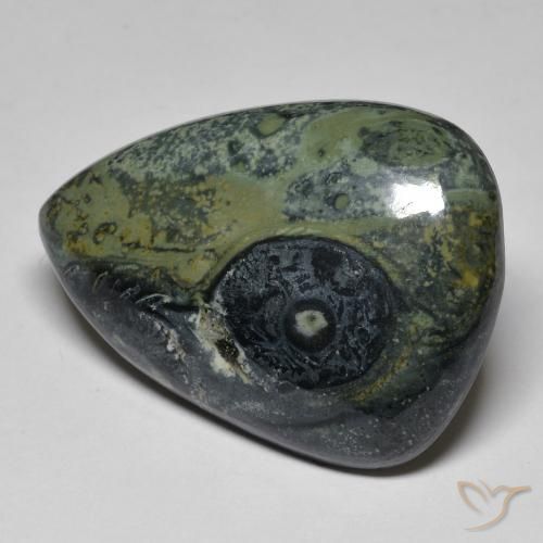 32.43ct Natural Multicolor Jasper, Pear Shape, Opaque