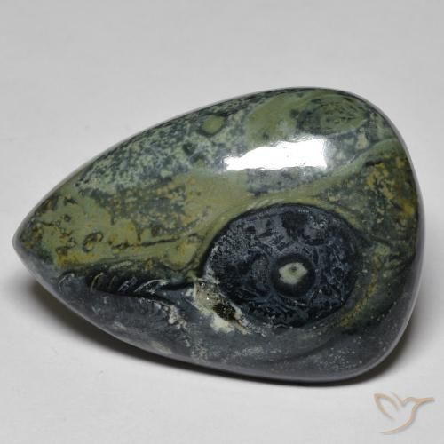 32.43 ct Multicolor Jasper Stone, Natural Jasper in Pear Cabochon Shape for Sale