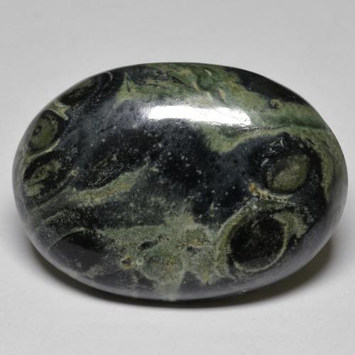 Multicolore Jaspe gemme - 38.2ct Ovale Cabochon (ID: 585528)