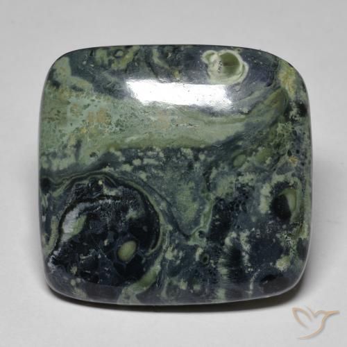 34.50 ct Multicolor Jasper Stone, Natural Jasper in Cushion Cabochon Shape for Sale