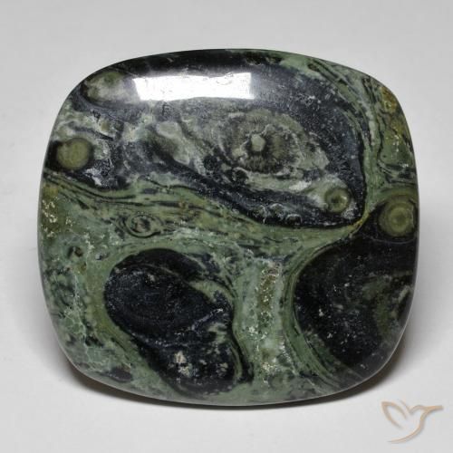 39.04 ct Multicolor Jasper Stone, Natural Jasper in Cushion Cabochon Shape for Sale