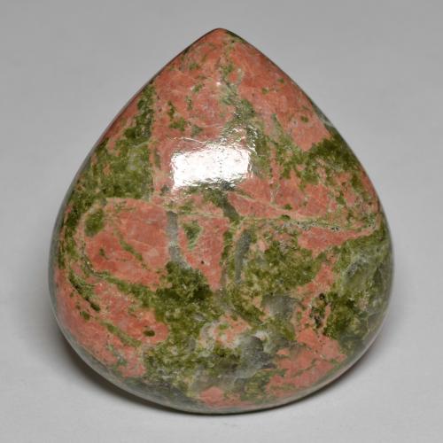 53.99 ct Multicolor Jasper Gemstone, Jasper Gem in Pear Cabochon Shape for Sale.